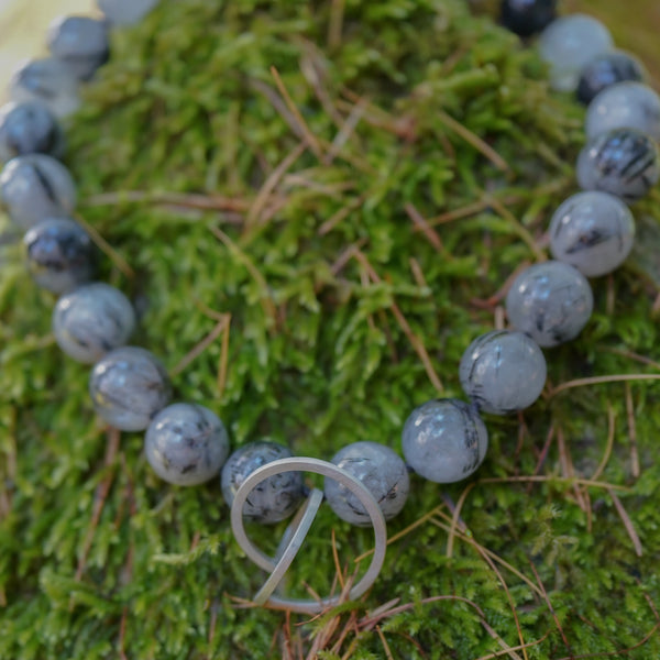 Rutillated Quartz Twice Curled Necklace