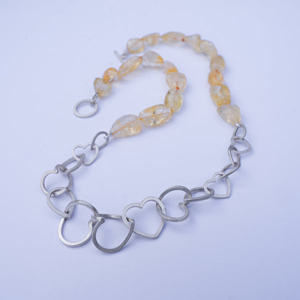 Citrine Folded Curl Necklace