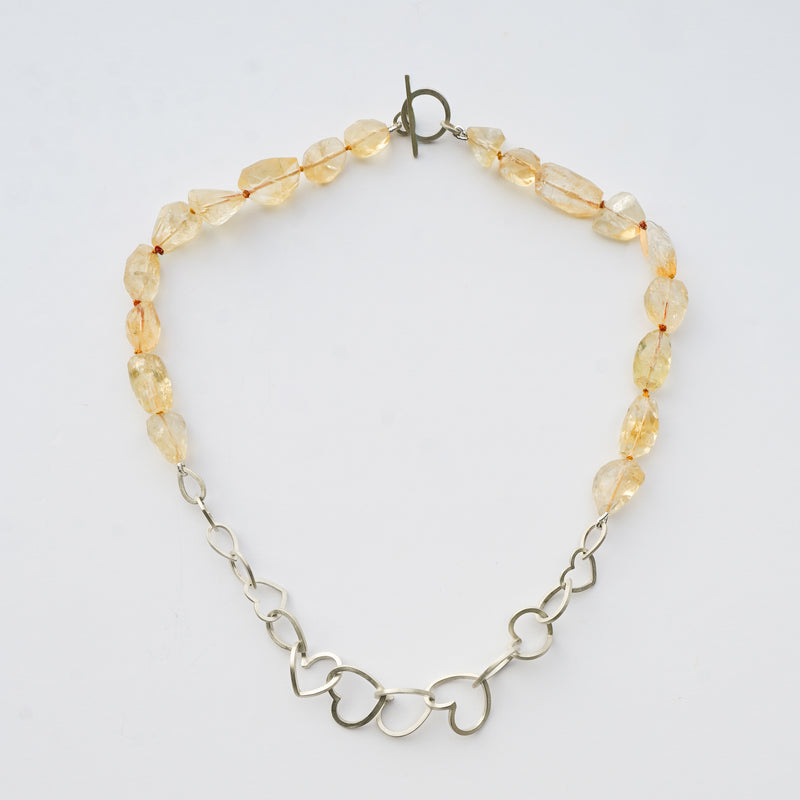 Citrine Folded Curl Necklace