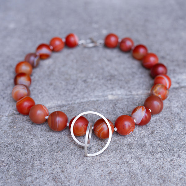 Cornelian Twice Curled Necklace