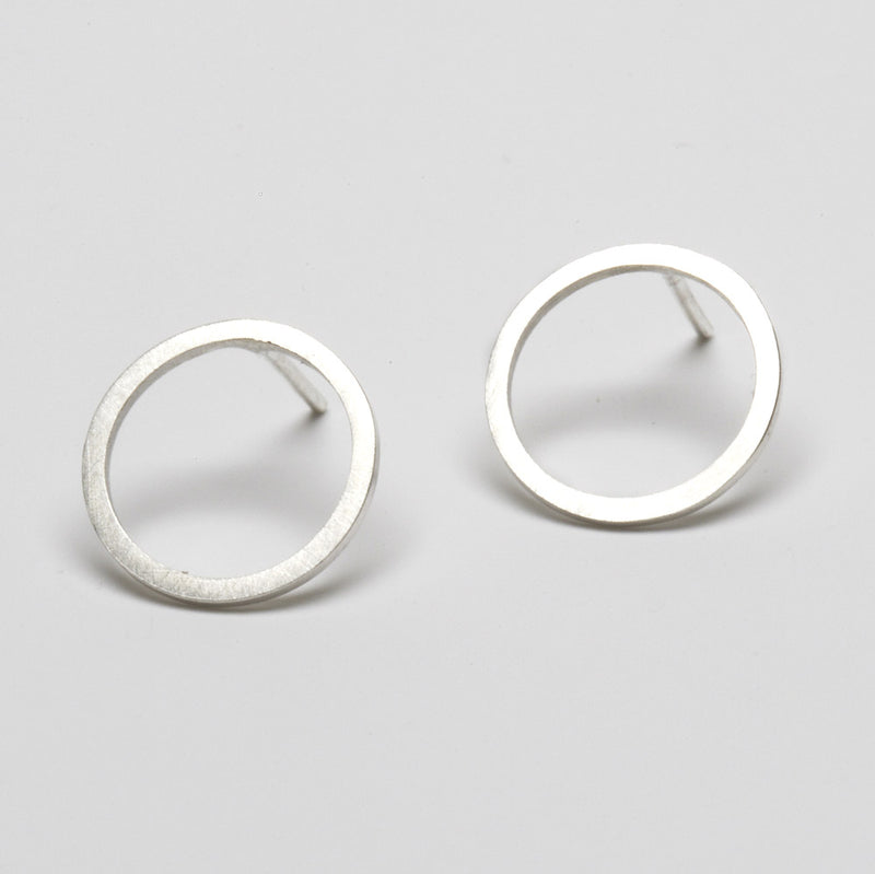 Silver bubble earrings