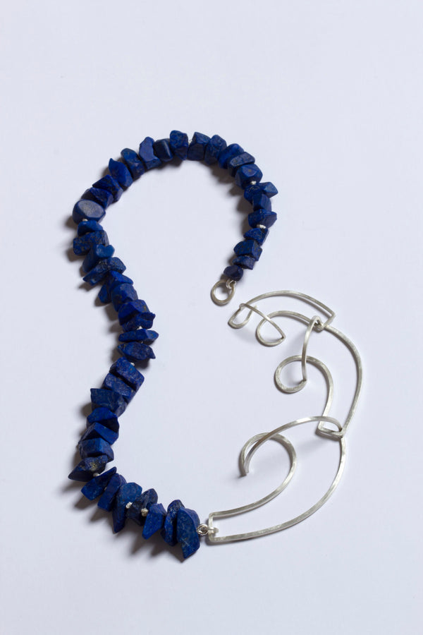 The Great Wave Lapis Lazuli Necklace