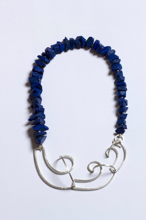 The Great Wave Lapis Lazuli Necklace